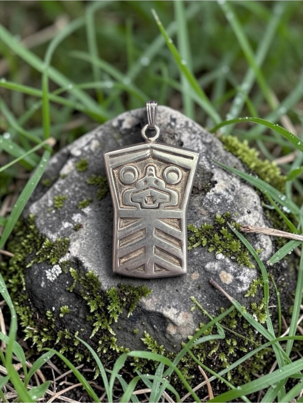 Sterling Silver Tribal Totem Pendant